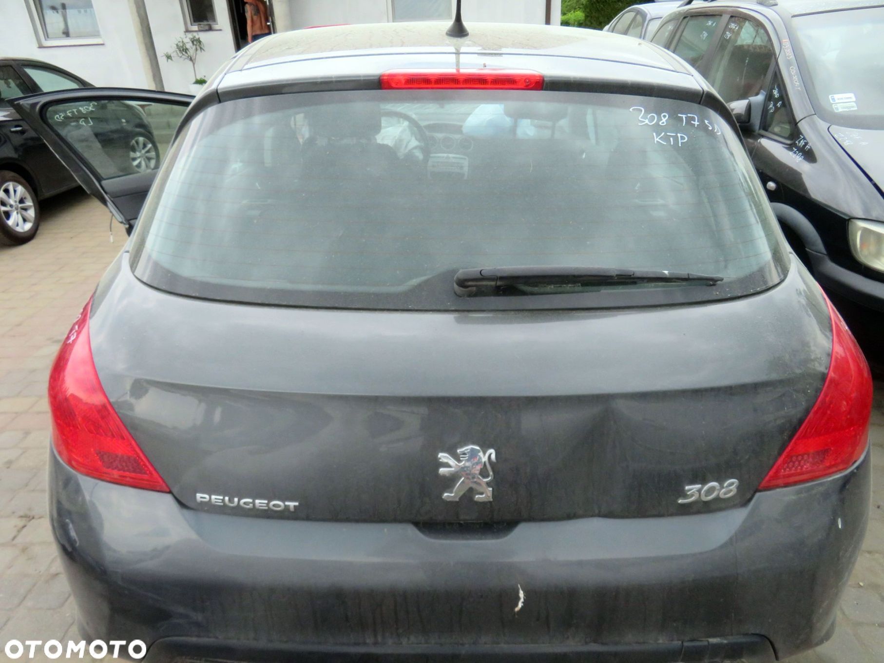 KLAPA BAGAŻNIKA TYLNA 308 I T7 5D HB KTPD  SZARY PEUGEOT 2007-2011 - 1