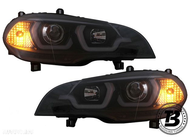 Faruri LED Angel Eyes DRL compatibile cu BMW X5 E70 - 10