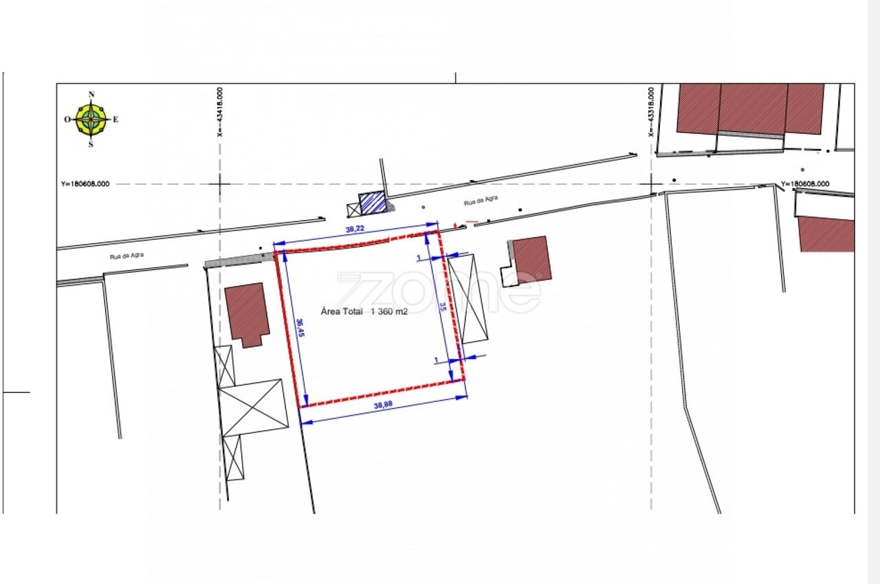 Terreno Urbanizavel com 1.360 M2 em Guilhabreu V, do Conde