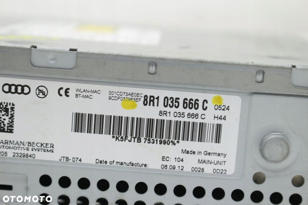Czytnik Multimedialny 8R1035666C Audi A5 8T Lift - 5