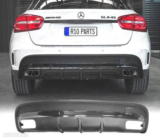 DIFUSOR PARA MERCEDES X156 AMG 13-19 LOOK GLA45 PRETO - 1