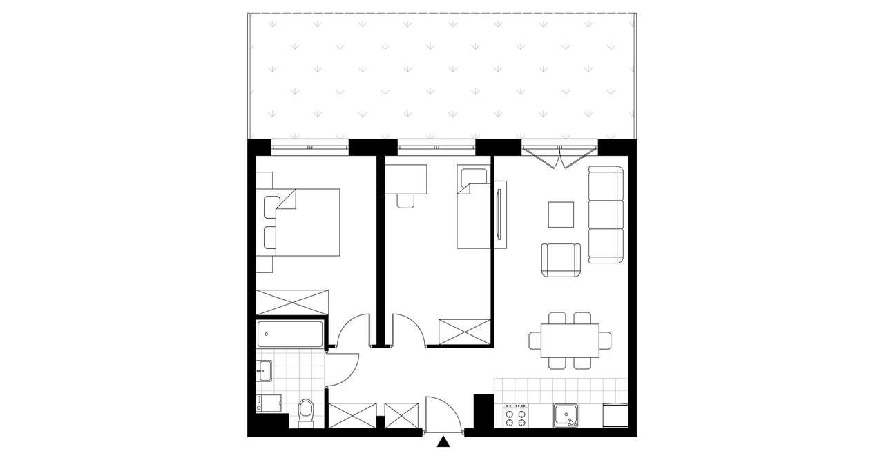 3-pokojowe mieszkanie 55m2 + ogródek Bez Prowizji - Pełny obrazek: 3/8