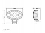 LAMPA ROBOCZA LED OWALNA ELIPSA 8 LED 12/24V - 4