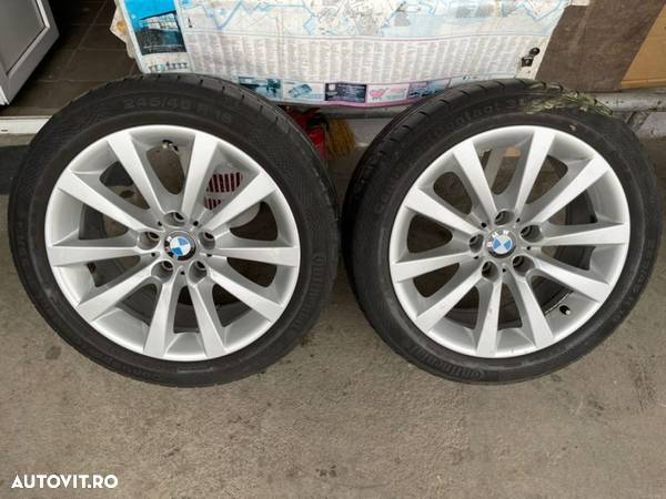 Jante bmw f11/f10 cu cauc 245/45/R18 M+S dot2014 continental 5-6mm - 1