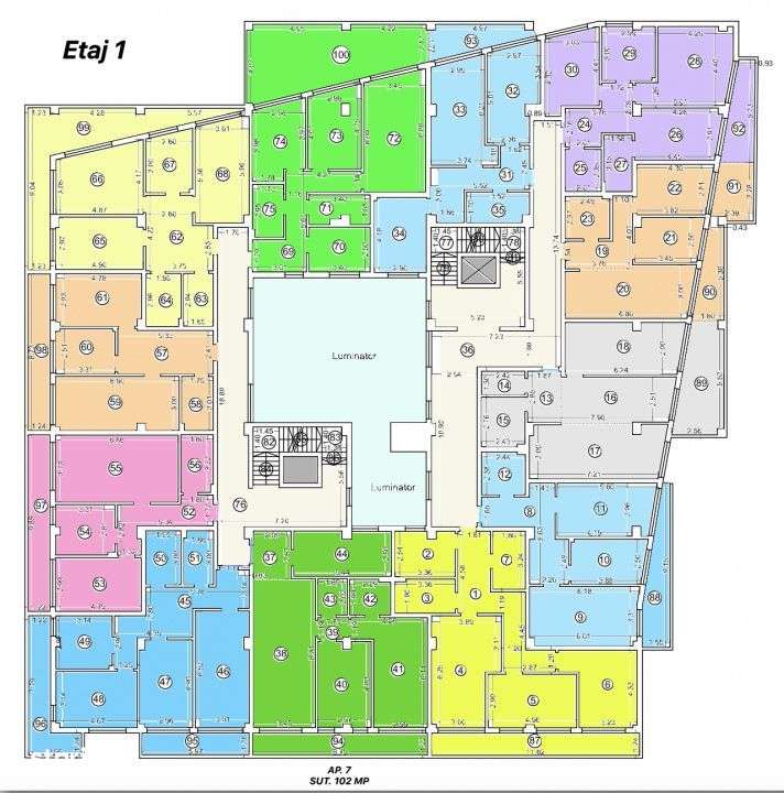 Tomis Nord - Vanzare apartament decomandat cu 3 camere,  bloc nou.-8