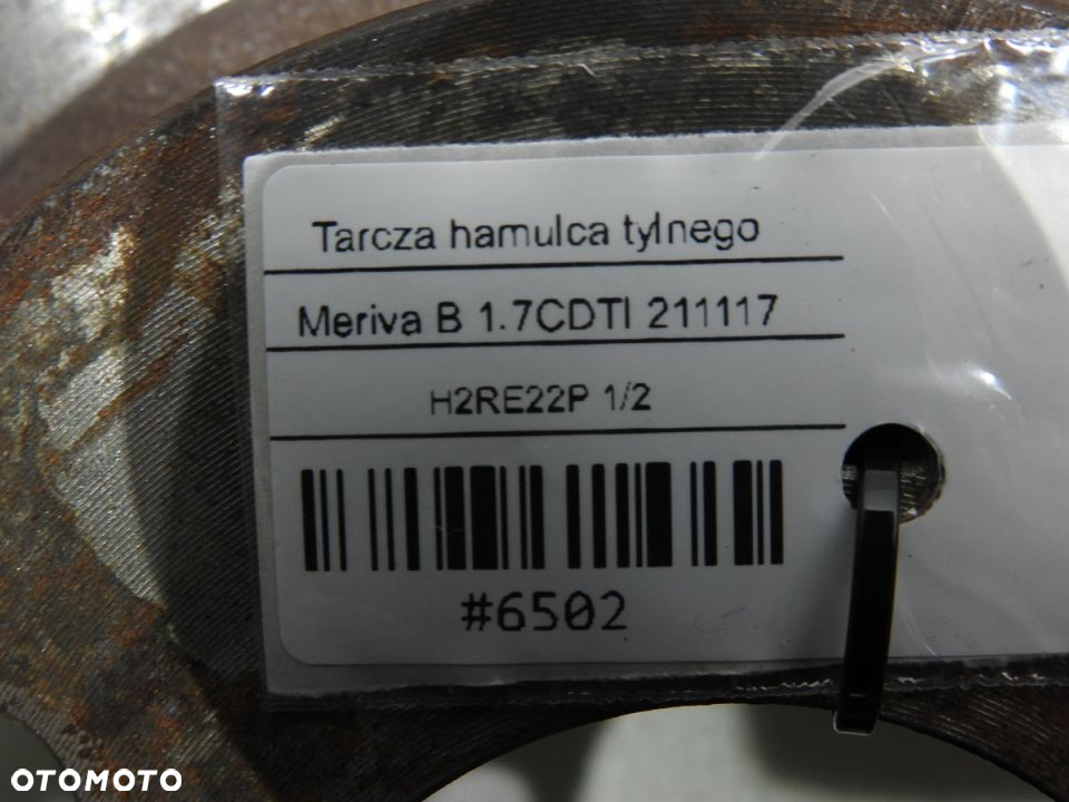 TARCZE HAMULCOWE TYŁ OPEL MERIVA B - 6