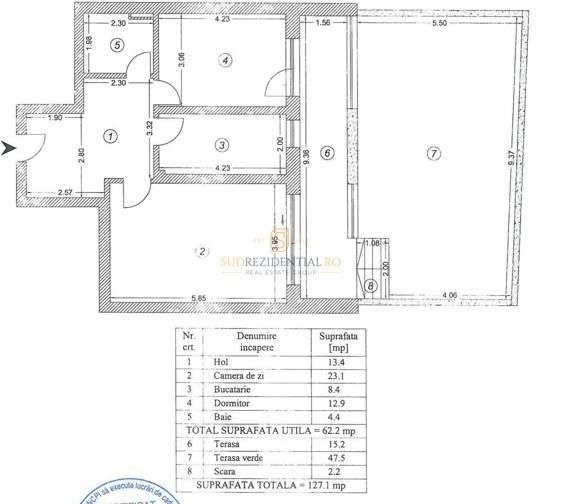 Apartament 2 camere, terasa + curte, zona Eroii Revolutiei-Brancoveanu - Imagine principală: 5/16