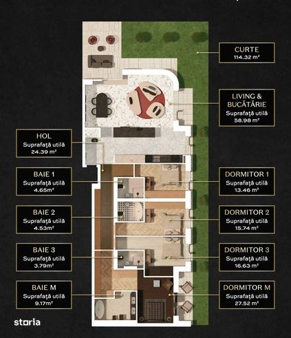 Pipera Apartament 5 Camere LUX Piscina Gradina 115MP DirectDezvoltator-2