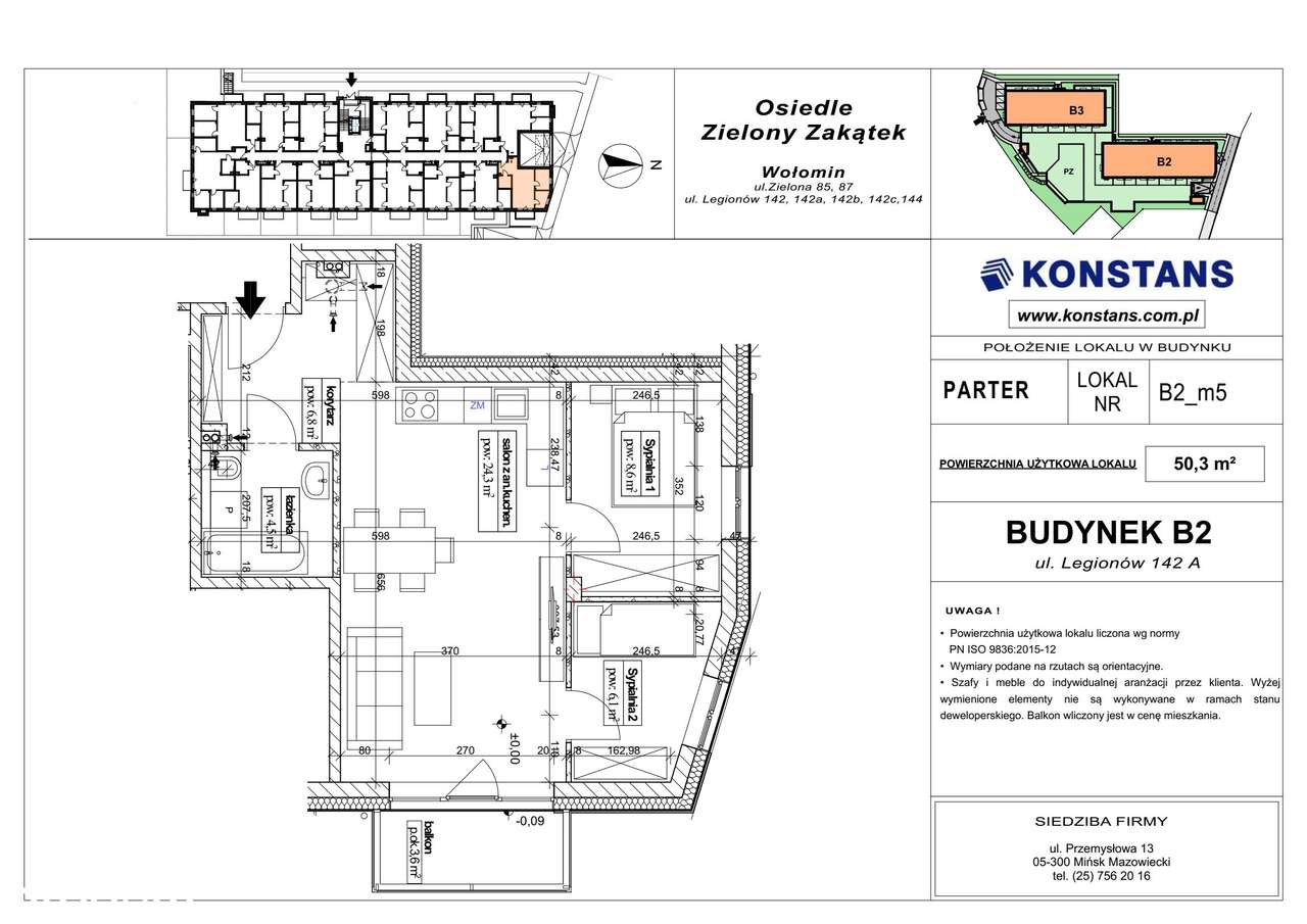 3-pokojowe mieszkanie 50m2 Bez Prowizji - Pełny obrazek: 2/3