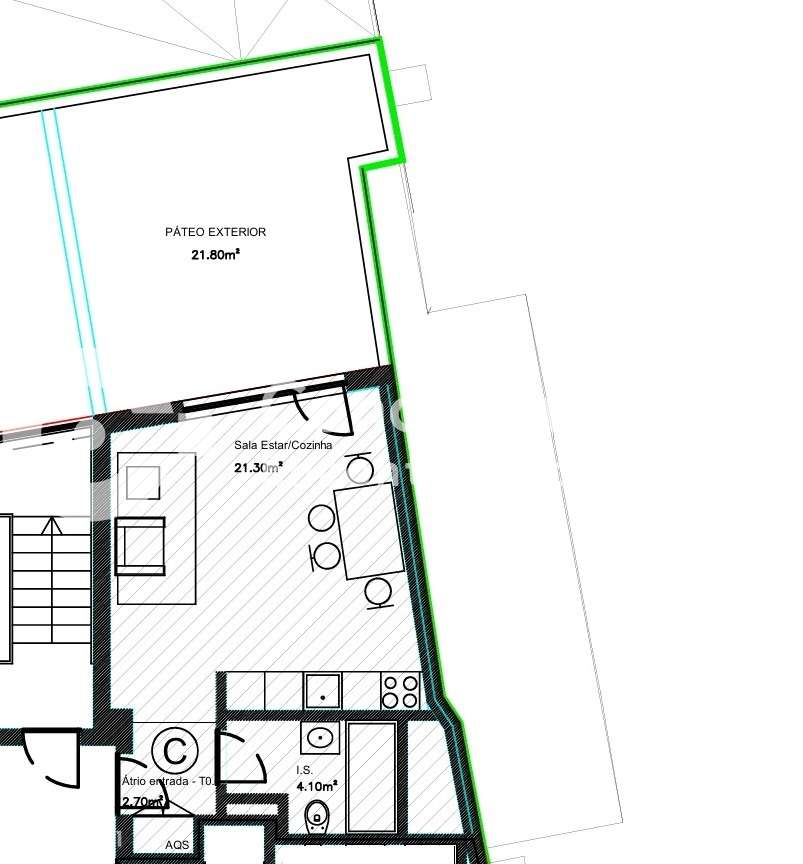 Apartamento T0 novo com pátio no centro de Braga-29