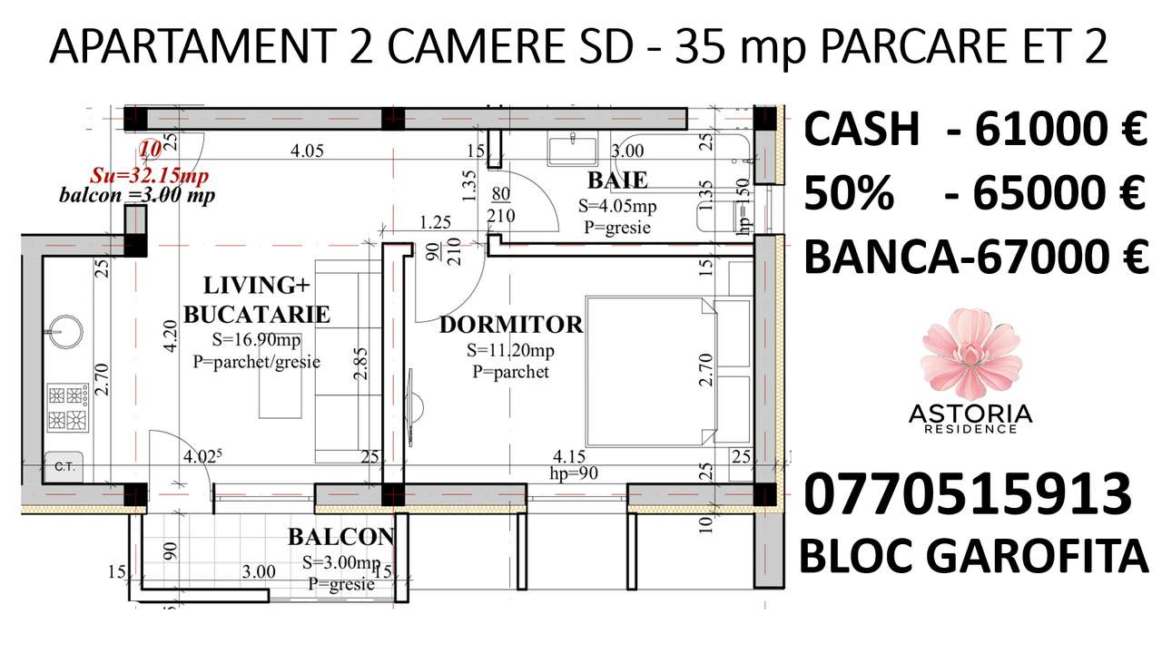 Capat CUG Apartament 2 camere INTABULAT Lunca Cetatuii - Imagine principală: 2/12