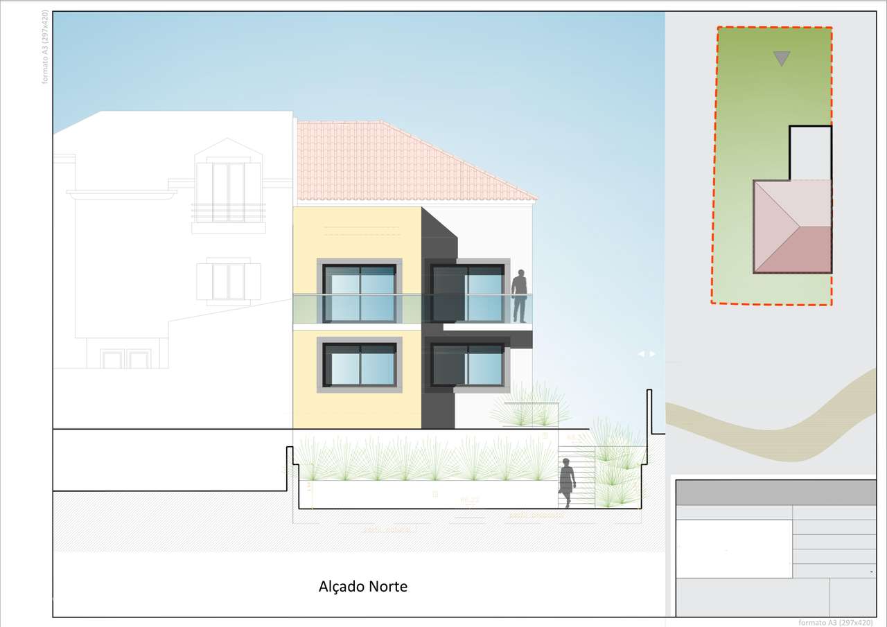 Terreno com projeto aprovado para moradia T4 na Parede - Grande imagem: 4/5