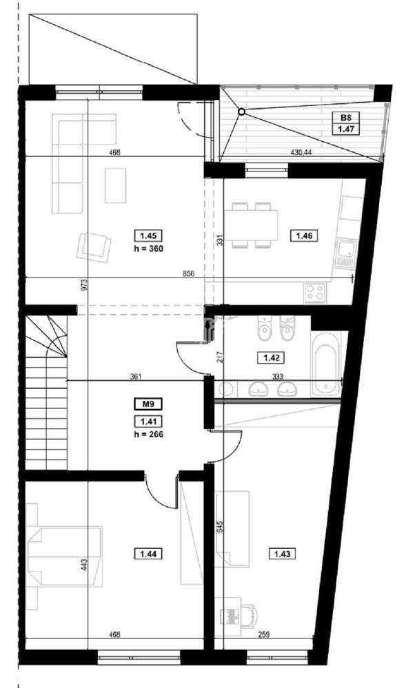 110m2 I 3 pokoje I Balkon I Fotowoltaika I 2 miejsca postojowe-7