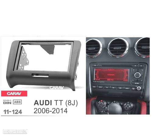 MOLDURA ADAPTADOR PRETO PARA RADIO 2-DIN PARA AUDI TT - 3