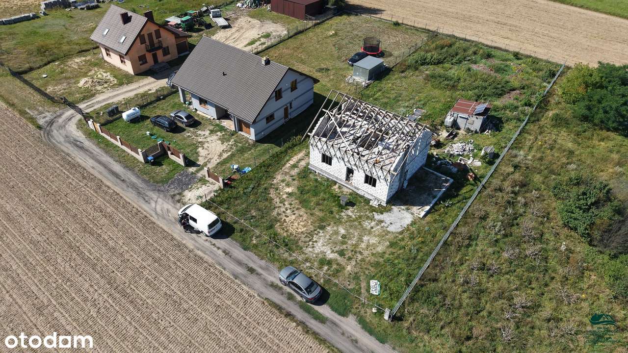 Dom 90m w surowym stanie otwartym z działką Rudunki-14