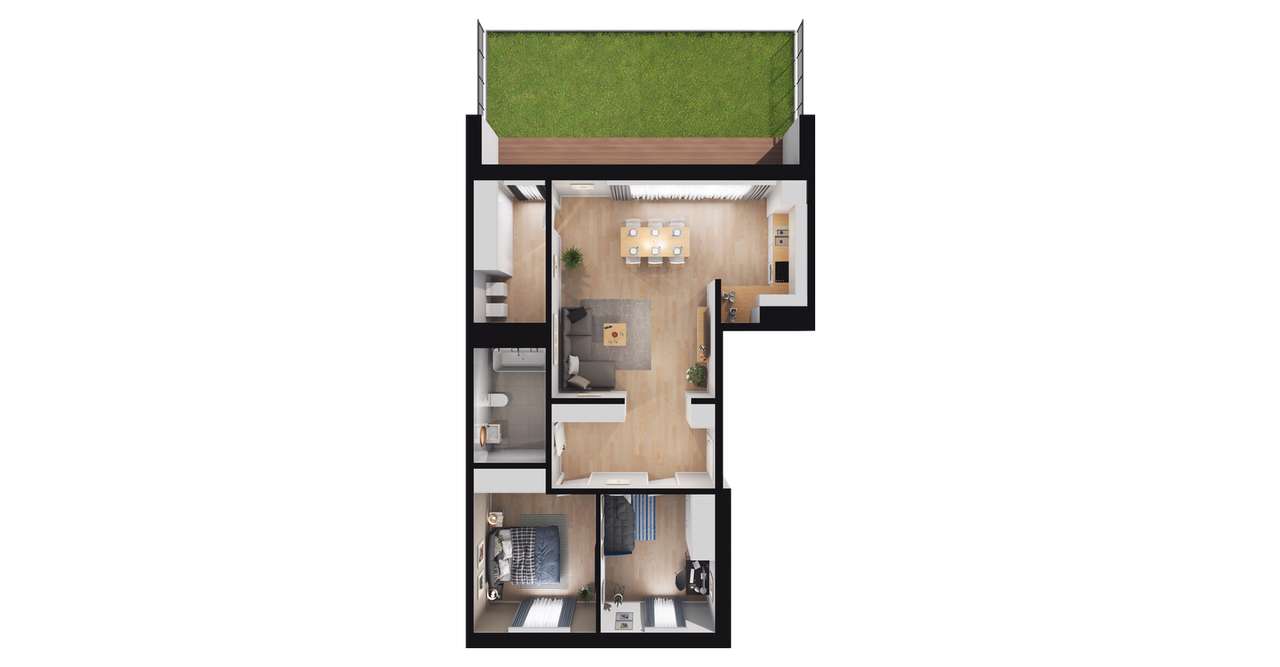 Dębowe Zacisze | mieszkanie 3-pok. | A5.1 - Pełny obrazek: 3/9