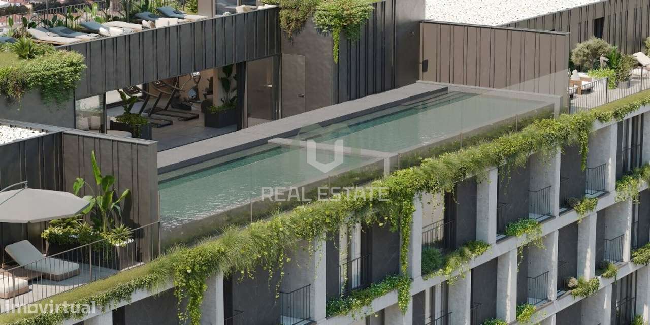 Apartamento T1+1 em Condomínio Fechado com Piscina no rooftop| Ramalde-2