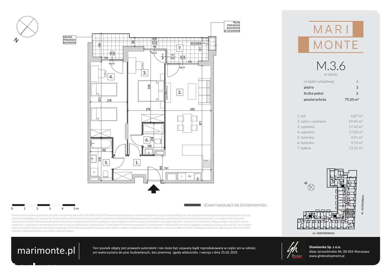 3-pokojowe mieszkanie 79m2 + balkon - Pełny obrazek: 2/9