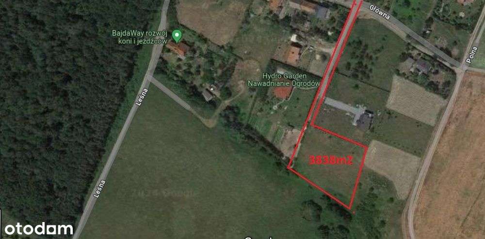 3838m2 piękna działka bud. Zakrzyce, gm. Miękinia-3