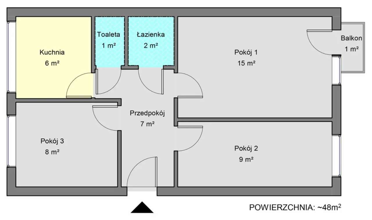 Mieszkanie z potencjałem! 3 pokoje w super lokalizacji – do remontu-10