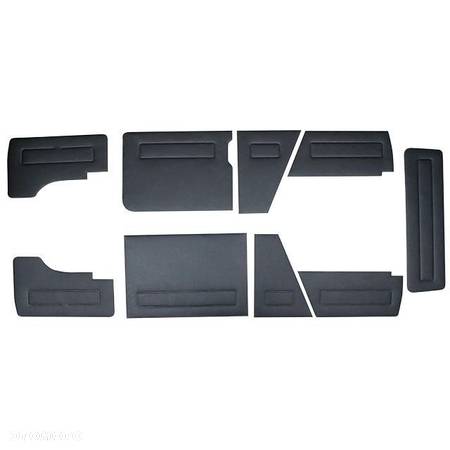 Boczki drzwi i panele tylne czarne komplet VW BUS KANCIAK T3 84- - 1