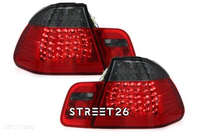 Stopuri LED BMW Seria 3 E46 Sedan (2001-2005) Rosu Fumuriu - 1