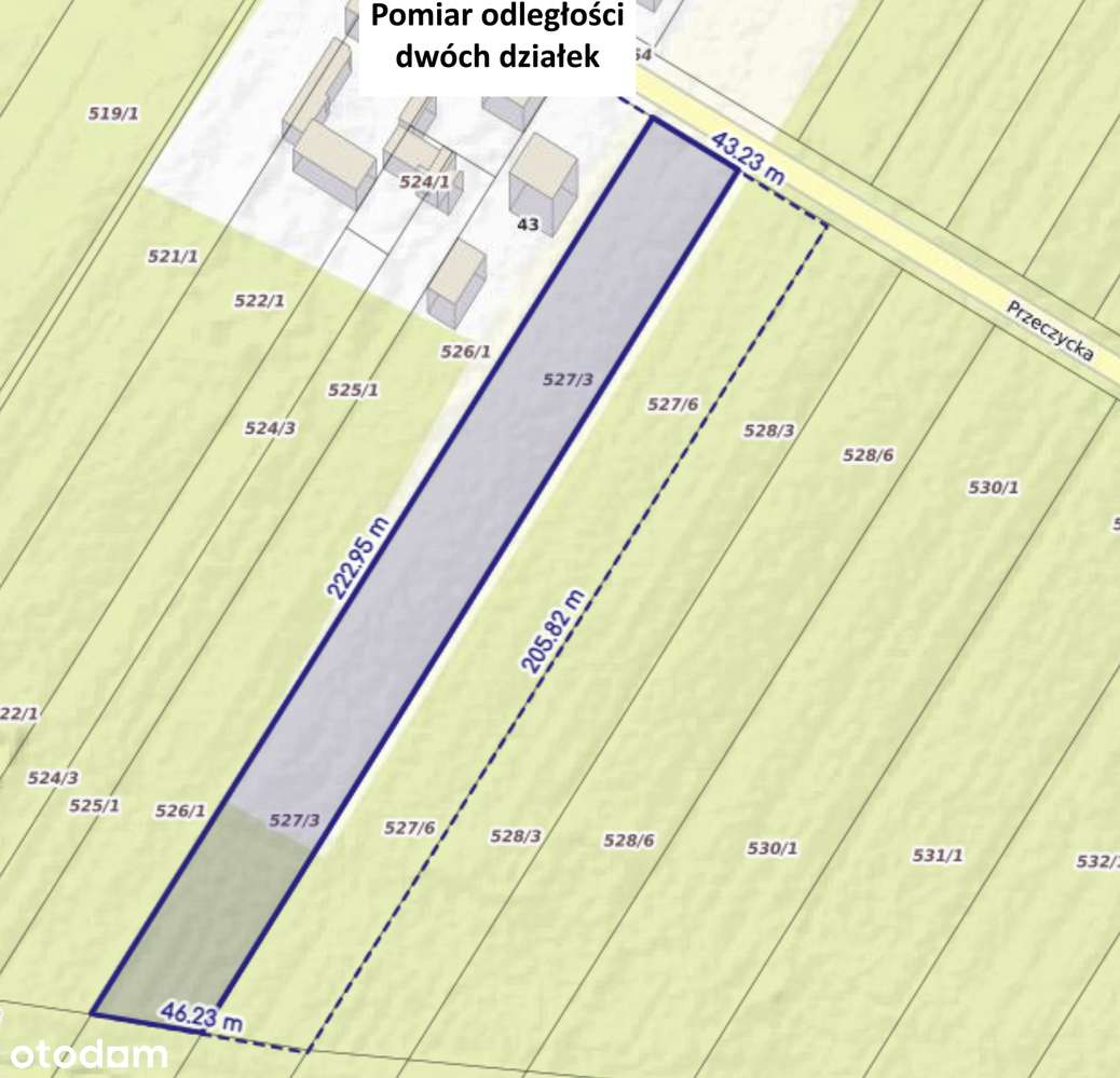 Działka rolno- budowlano-usługowa Wojkowice Kościelne ul. Przeczycka-10