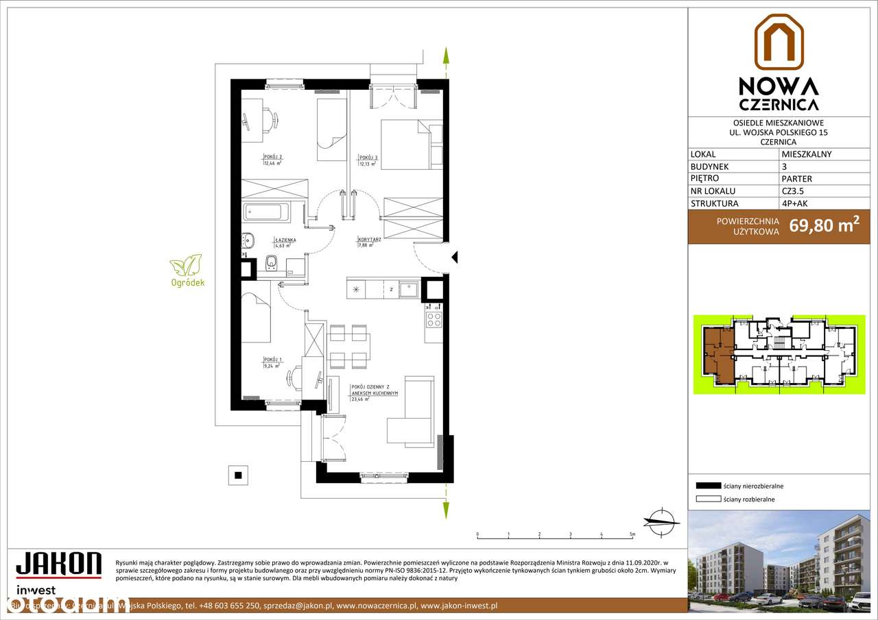 4-pokojowe mieszkanie 70m2 Bez Prowizji - Pełny obrazek: 2/7