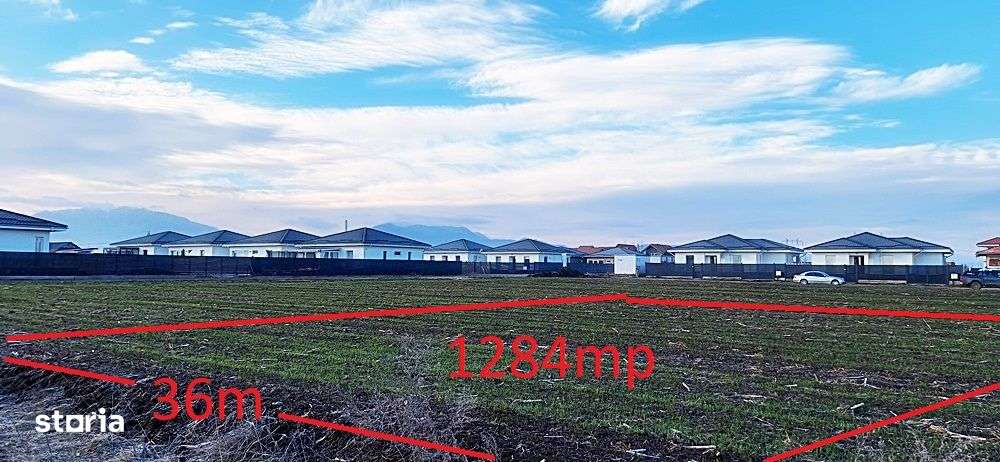 Teren pentru casa generos 1284mp, parcelabil, Brasov spre Harman, 80 e - Imagine principală: 1/10