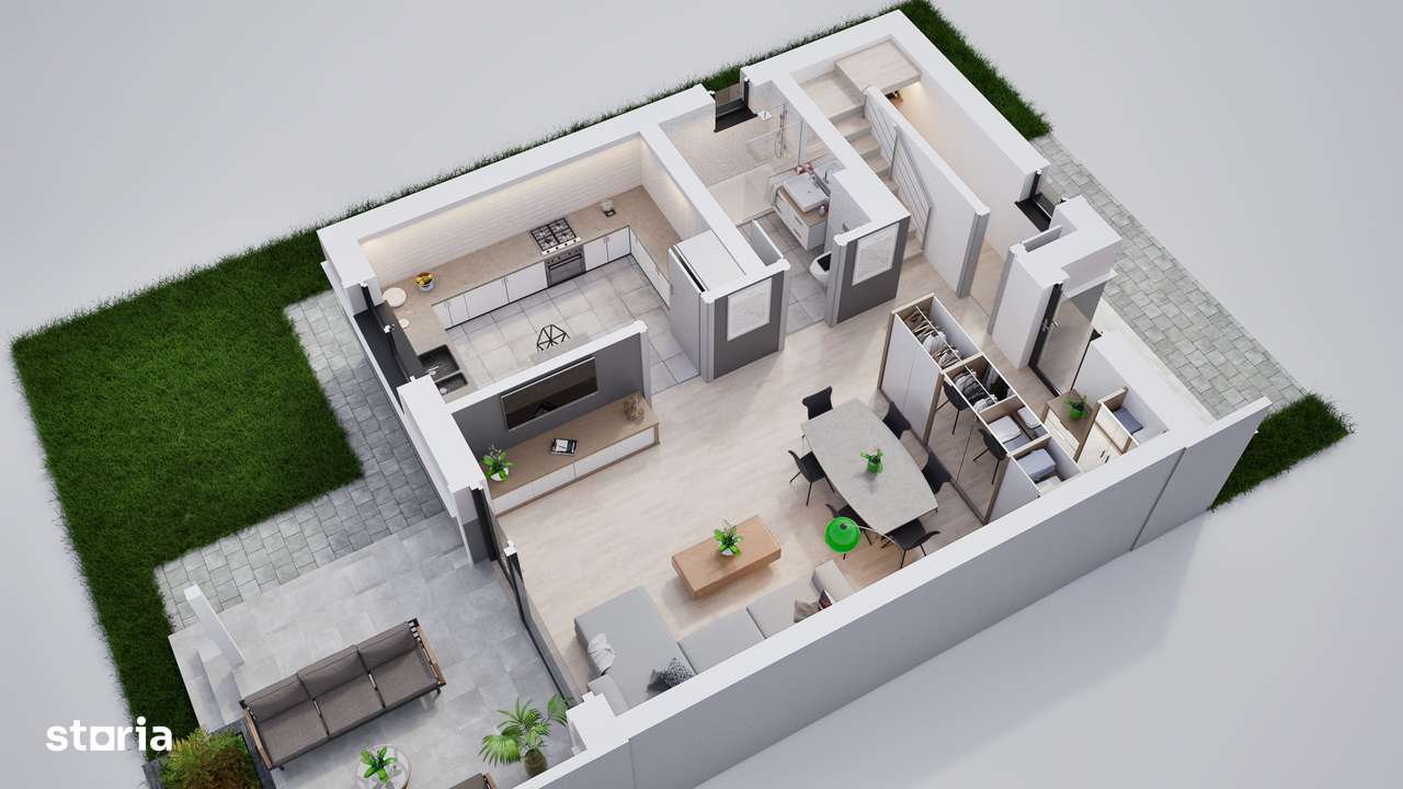 Duplex modern, compartimentat inteligent, loc de joaca pentru copii-3
