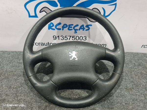 VOLANTE GUIADOR COMPLETO PEUGEOT 407 PELE AIRBAG - 1