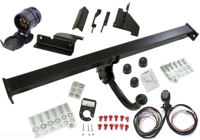 HAK HOLOWNICZY NISSAN QASHQAI od2006 J10+JJ +WIĄZKA + GNIAZDO 13PIN + ADAPTER 13/7 - 1