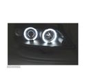 CONJUNTO DE FARÓIS PARA OPEL ASTRA G 97-04 ANGEL EYES CCFL LUZ DIURNA PRETOS - 3