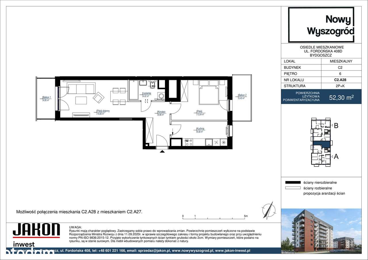 Nowy Wyszogród | mieszkanie 2-pok. | C2_A28 - Pełny obrazek: 2/7