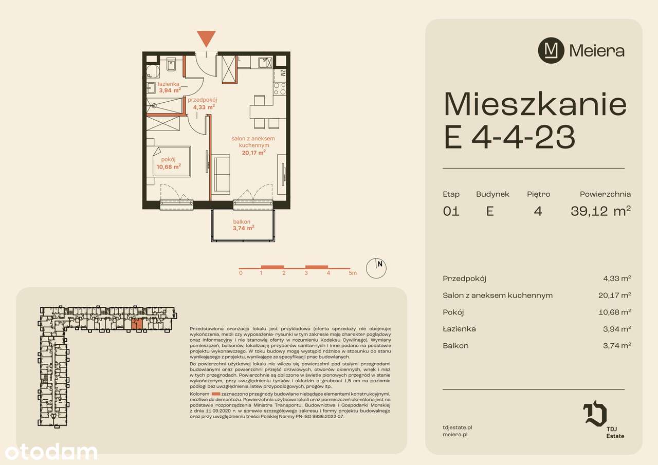 2-pokojowe mieszkanie 39m2 + balkon Bezpośrednio - Pełny obrazek: 2/7