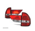 FAROLINS TRASEIROS LED PARA BMW X3 VERMELHO CROMADO - 1