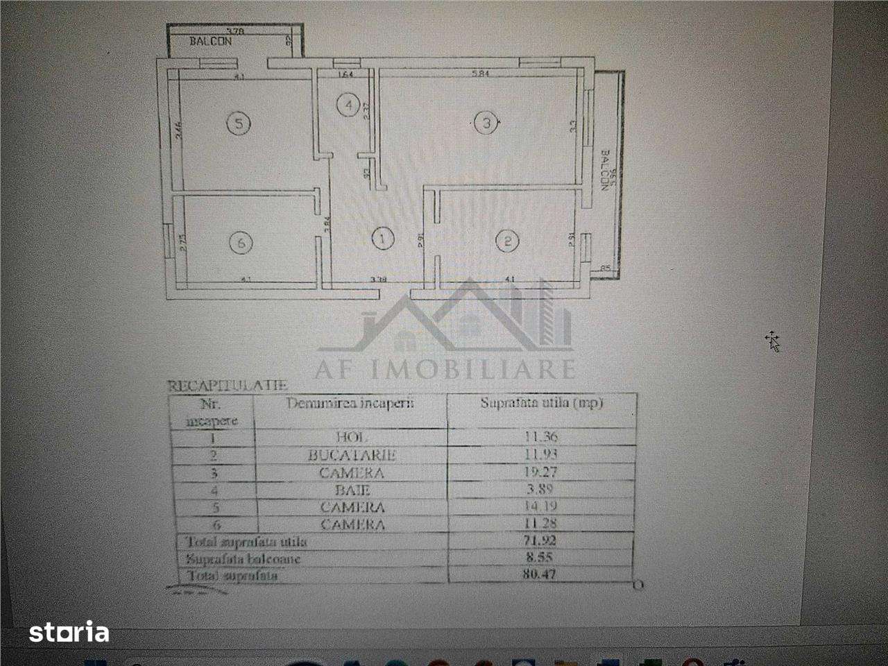 Apartament 3 camere Frumoasa - Imagine principală: 2/7