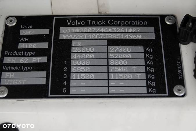 Volvo FH 500 / 6x2 / PUSHER / PEŁNY ADR / HYDRAULIKA / OŚ SKRĘTNA PODNOSZONA / FULL OPCJA - 35