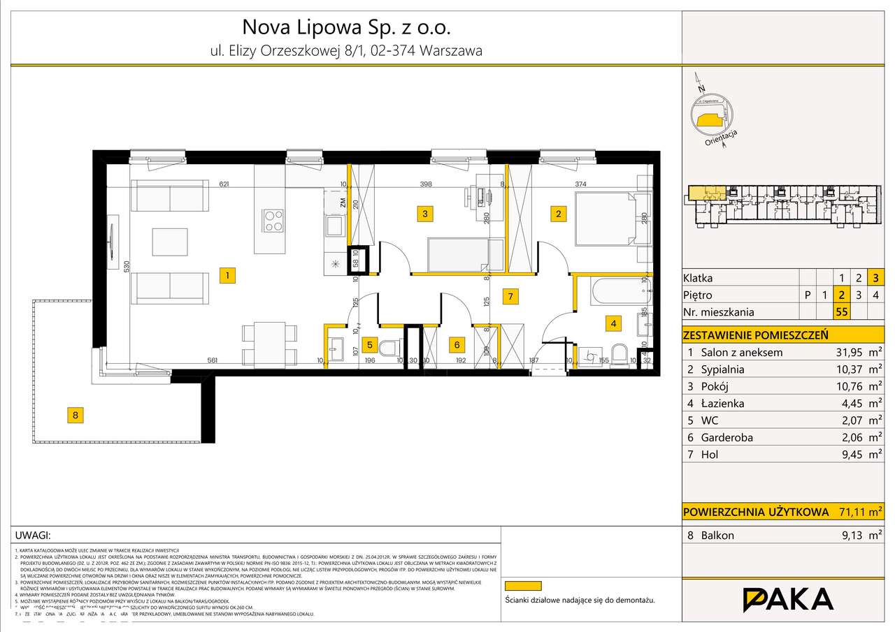 Nova Lipowa | mieszkanie 3-pok. | 55 - Pełny obrazek: 2/7