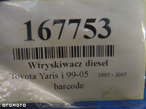 TOYOTA YARIS 1.4 WTRYSKIWACZ DIESEL 0445110085 - 4