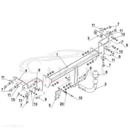 Hak Holowniczy Odkręcany Do Fiat Tipo Hatchback Od 2016 - 4