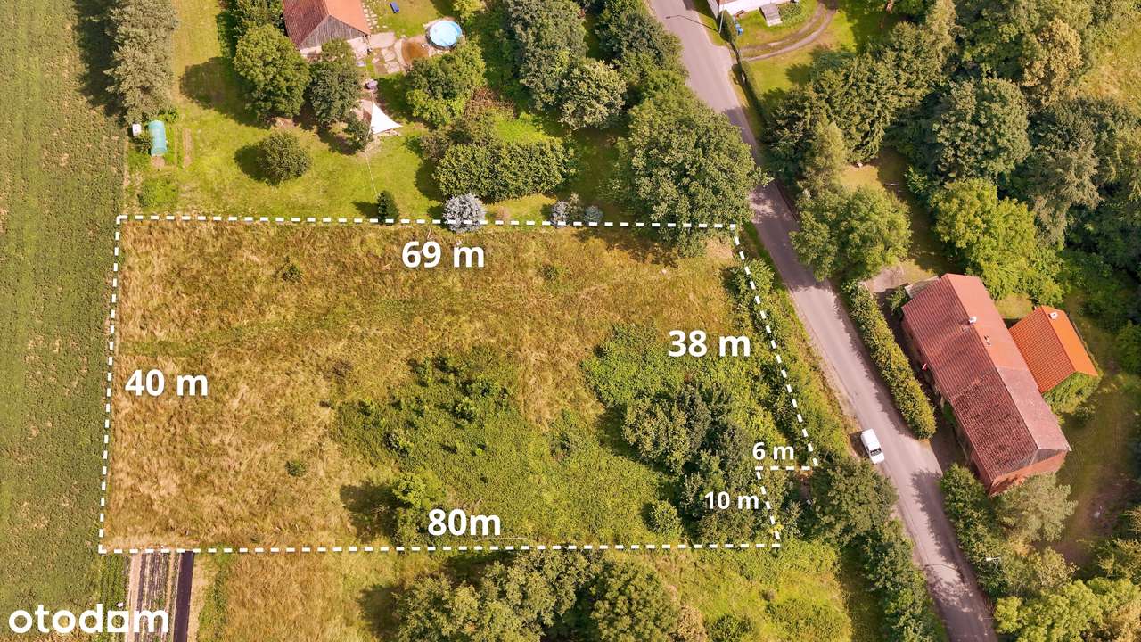 Działka z mediami w spokojnej i atrakcyjnej lokalizacji we wsi Rząsiny - Pełny obrazek: 3/11
