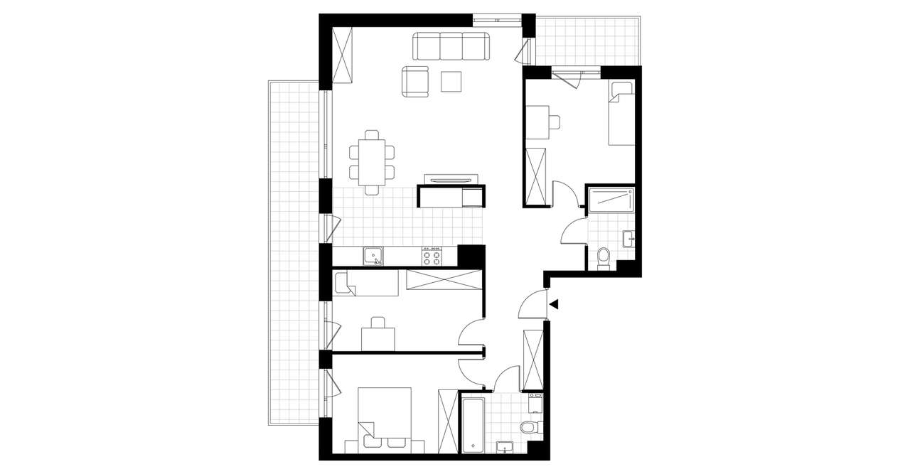 4-pokojowe mieszkanie 96m2 + 2 balkony - Pełny obrazek: 4/9