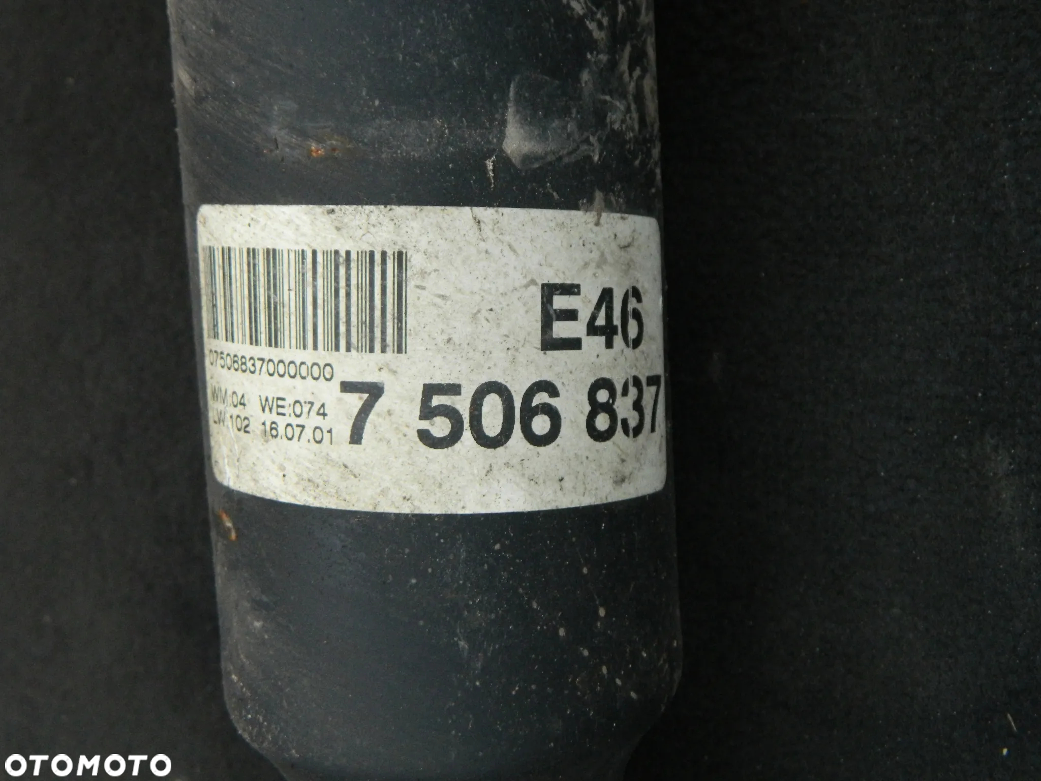 BMW E46 1,8B WAŁ NAPĘDOWY 7506837 - 7