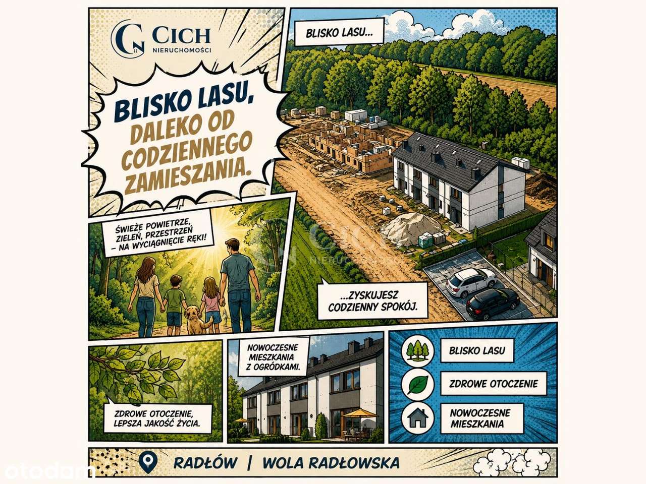 Nowe mieszkania z ogródkiem  83,27 m2 – Radłów / Wola Radłowska /śr