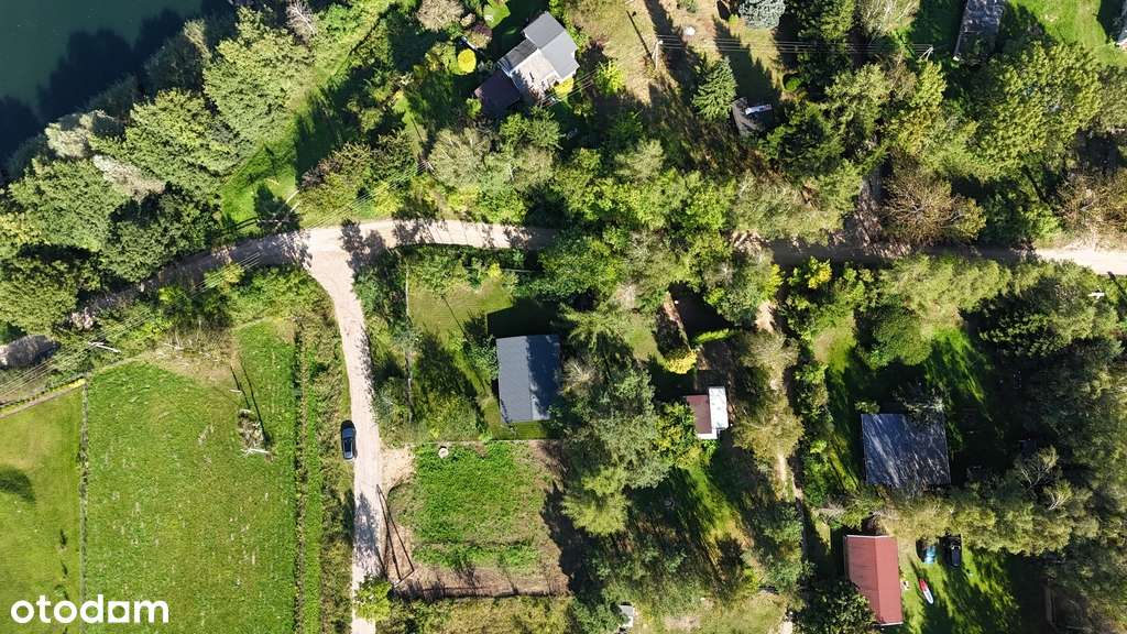 Działka rekreacyjna z domkiem nad j. Leleskim-3