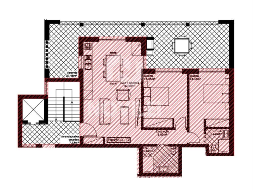Apartamento T2, último andar em prédio com apenas 4 fracções-0