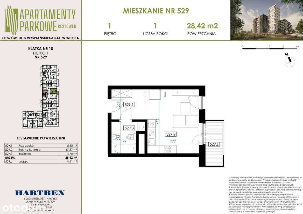 Apartamenty Parkowe | mieszkanie 1-pok. | 529 - Pełny obrazek: 2/7