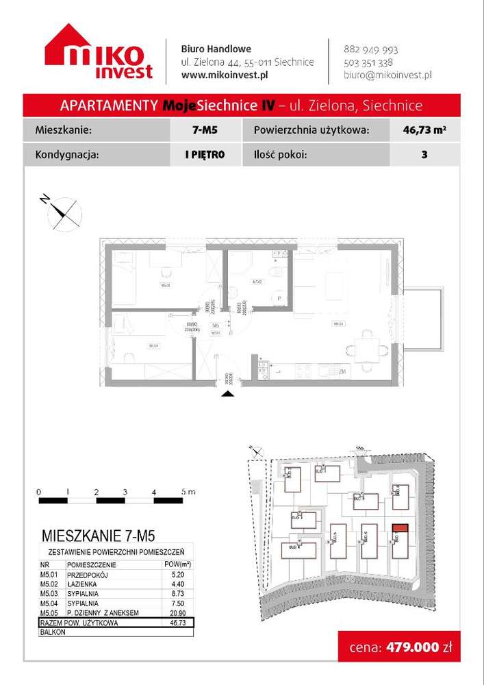 Świetne 3 pokoje z balkonem i miejscem postojowym - Pełny obrazek: 4/8