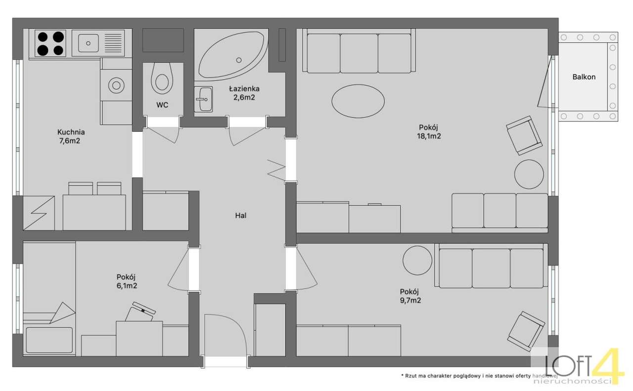 Funkcjonalne 48m2 w atrakcyjnej okolicy-16